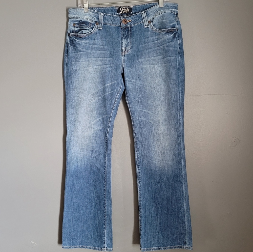 Lucky Brand by Gene Montesano Women's Stockton Lola Boot Jeans. Size 14/…